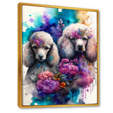 Cute Poodles Dog Floral Art