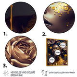 Gold And Black Floral Woman VII