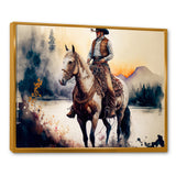 Western Cowboy Riding A Horse II