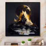 Black And Gold Mountain Landscape I