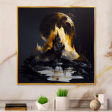 Black And Gold Mountain Landscape I