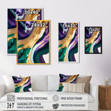 Purple, Green And Gold Bold Strokes I