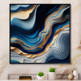 Vibrant Blue And Gold Flow Art II