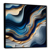 Vibrant Blue And Gold Flow Art II