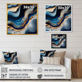 Vibrant Blue And Gold Flow Art II