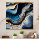 Vibrant Blue And Gold Flow Art II