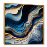 Vibrant Blue And Gold Flow Art II