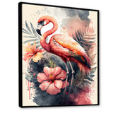 Stunning Flamingo Floral Art I