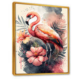 Stunning Flamingo Floral Art I