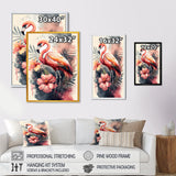 Stunning Flamingo Floral Art I