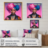 Pink And Blue African American Woman III