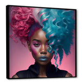 Hip Hop Girl With Pink And Blue Hair V