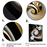 Gold And Black Stained Glass Spiral III