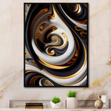 Gold And Black Stained Glass Spiral IV