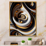 Gold And Black Stained Glass Spiral IV