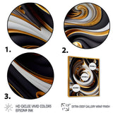 Gold And Black Stained Glass Spiral IV