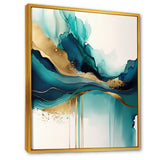 Teal And Gold Abstract Expression II