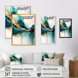 Teal And Gold Abstract Expression II