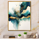 Teal And Gold Abstract Expression III