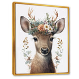 Cute Baby Caribou With Floral Crown I