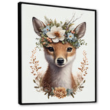Cute Baby Fox With Floral Crown II
