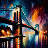 Colorful Brooklyn Bridge