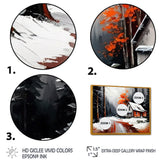 Monochrome Orange Cottage In Winter IV