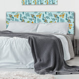 Seamless Decorative with Birds, Berries upholstered headboard