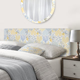 Patchwork Pattern with Hearts upholstered headboard