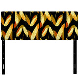 Bird Feathers Pattern upholstered headboard