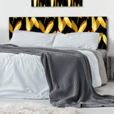 Bird Feathers Pattern upholstered headboard