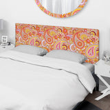 Pattern Based on Traditional Asian Elements
 upholstered headboard