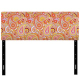 Pattern Based on Traditional Asian Elements
 upholstered headboard