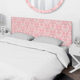 Cute Pink Tiled Pattern upholstered headboard