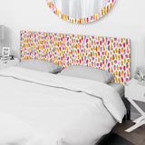 Pattern with Colorful Feathers upholstered headboard