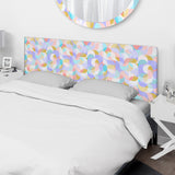 Drop-Shaped Twists & Pattern of Undulating Geometric Forms upholstered headboard