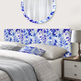 Leaves and Flowers Pattern upholstered headboard