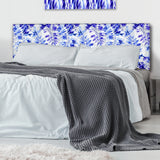 Leaves and Flowers Pattern upholstered headboard