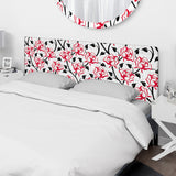 Pattern with Roses upholstered headboard