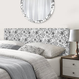 Texture in A Flower Design upholstered headboard