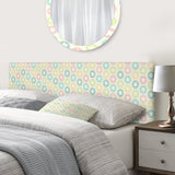 Retro Pattern with Stars upholstered headboard