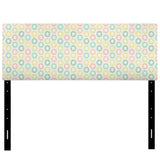 Retro Pattern with Stars upholstered headboard