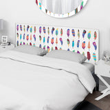 Colored Feathers Set upholstered headboard