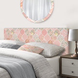 Patchwork Pattern with Flowers upholstered headboard