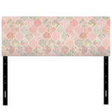 Patchwork Pattern with Flowers upholstered headboard