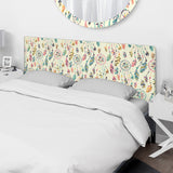 Pattern with Native Indian-American Dream Catcher upholstered headboard