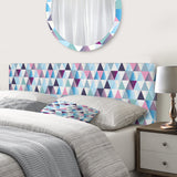 Diamonds Triangle Abstract Pattern upholstered headboard