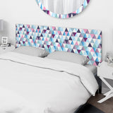 Diamonds Triangle Abstract Pattern upholstered headboard