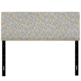 Abstract Monochromic Pattern with Contour Leaves upholstered headboard