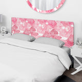 Hand Drawn Red Flowers upholstered headboard